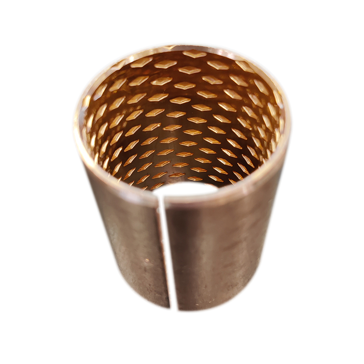 Cylindrical Rolled Bronze Bushing with oil pockets